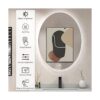 BuLife Espejo de baño LED retroiluminado ovalado de 28 x_2