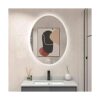BuLife Espejo de baño LED retroiluminado ovalado de 28 x_1
