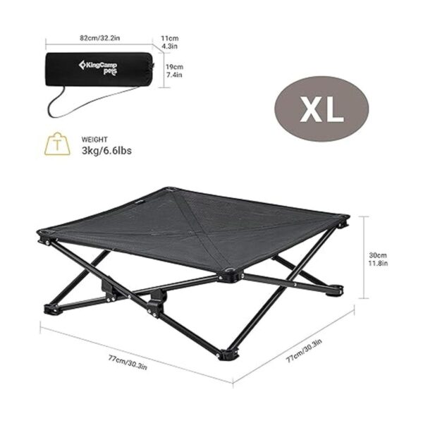 KingCamp Cama elevada plegable estable para mascotas cama_2