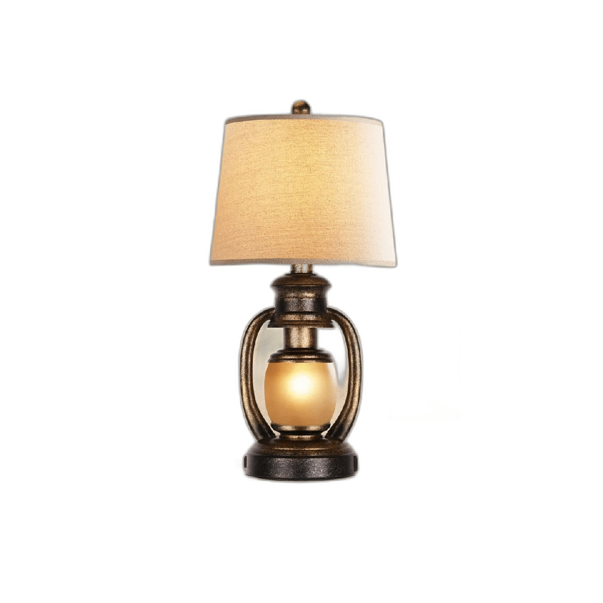 Lámparas de mesa rústicas para sala de estar farol