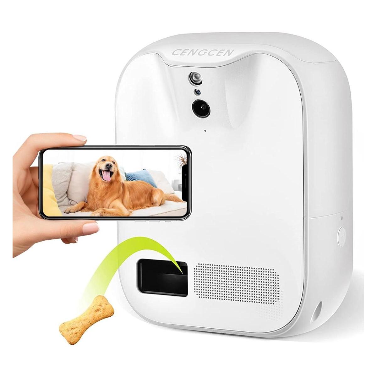 CENGCEN Cámara de monitoreo de mascotas dispensador de