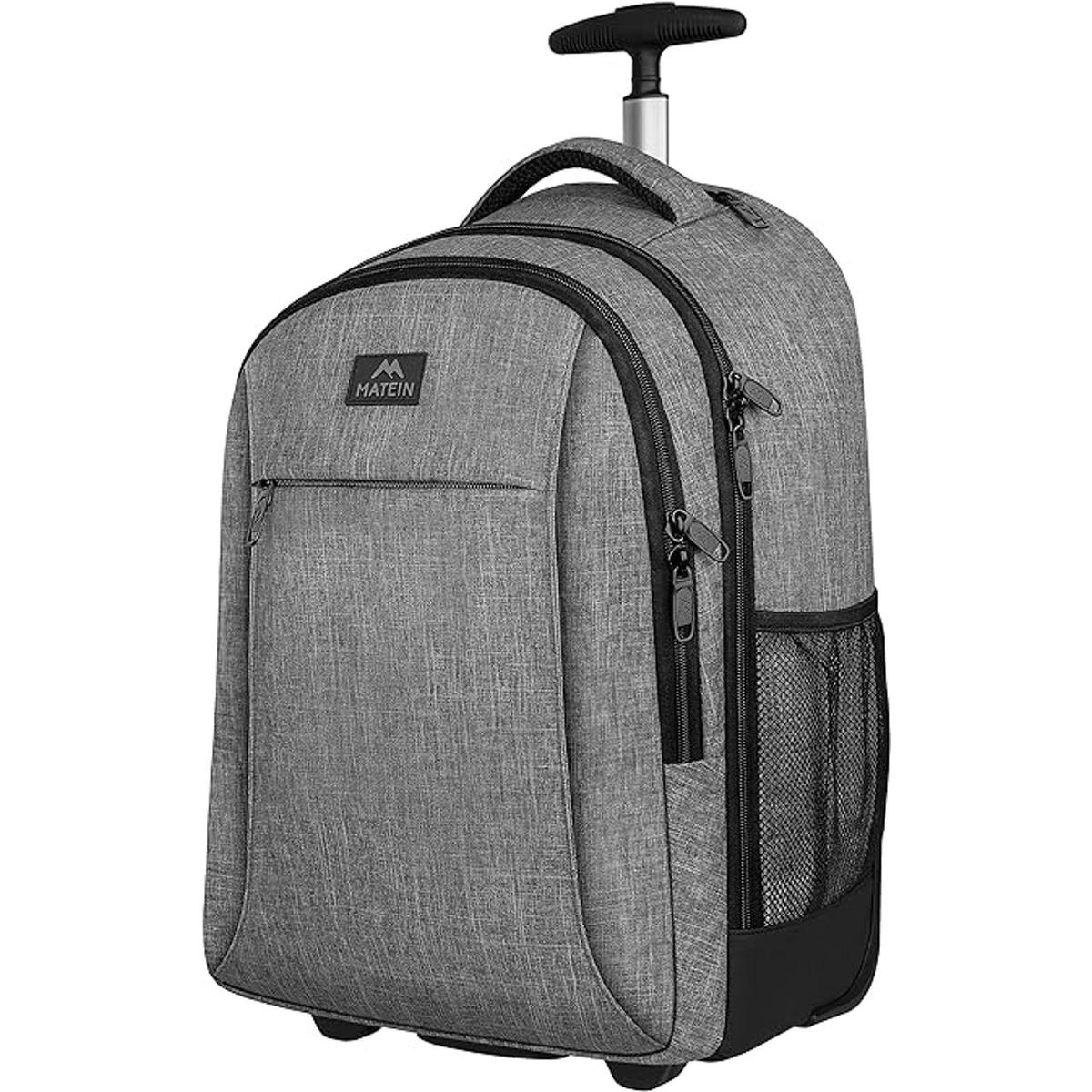 MATEIN Mochila rodante resistente al agua mochila de