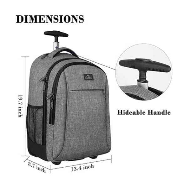 MATEIN Mochila rodante resistente al agua mochila de_4
