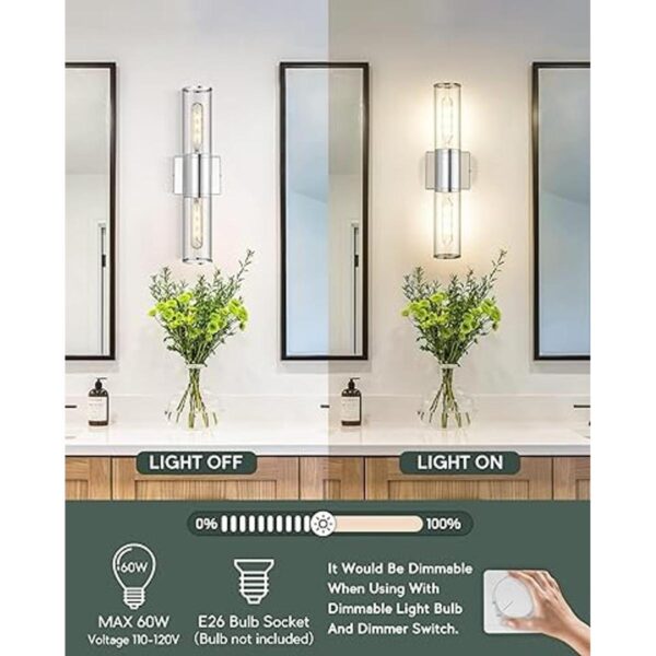 METWET VL834CHCL Lámparas de pared cromadas en aplique de_2