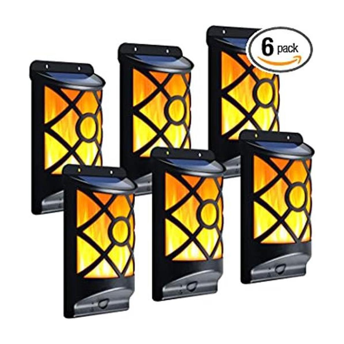 LazyBuddy Luces solares de llama al aire libre