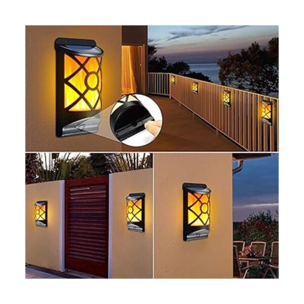 LazyBuddy Luces solares de llama al aire libre_2