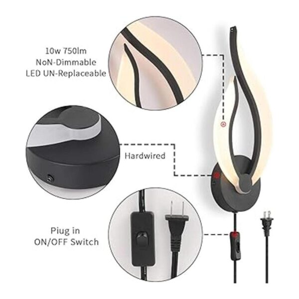Pasoar Juego de 2 lámparas de pared LED modernas para_4