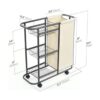 Doxbom Carrito clasificador de ropa rodante cesta de