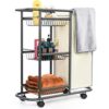 Doxbom Carrito clasificador de ropa rodante cesta de