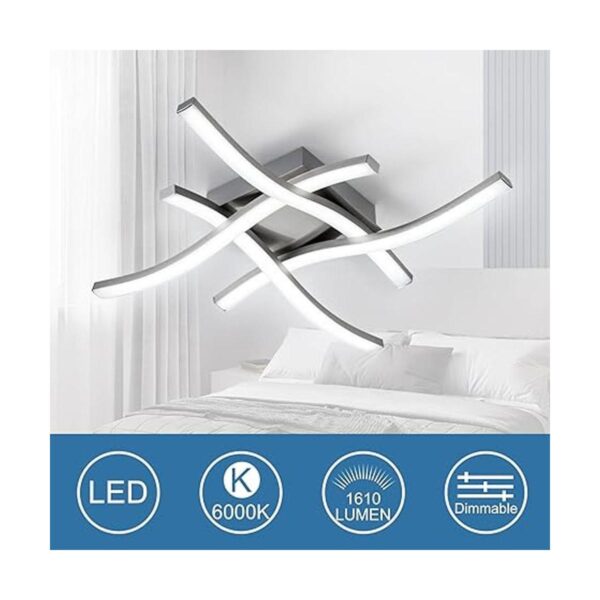 EDISLIVE Moderna lámpara de techo LED regulable curvada_2