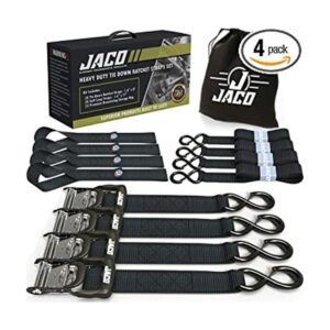 JACO Heavy Duty Ratchet Straps 1.6 in x 8 ft 4 Pack_1