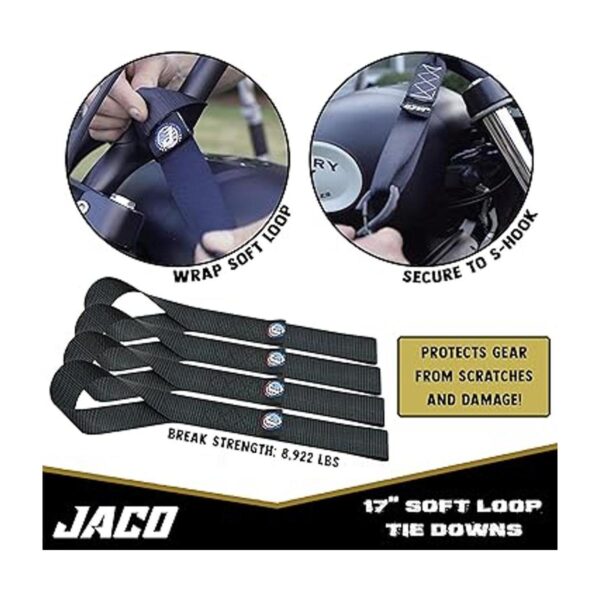 JACO Heavy Duty Ratchet Straps 1.6 in x 8 ft 4 Pack_6