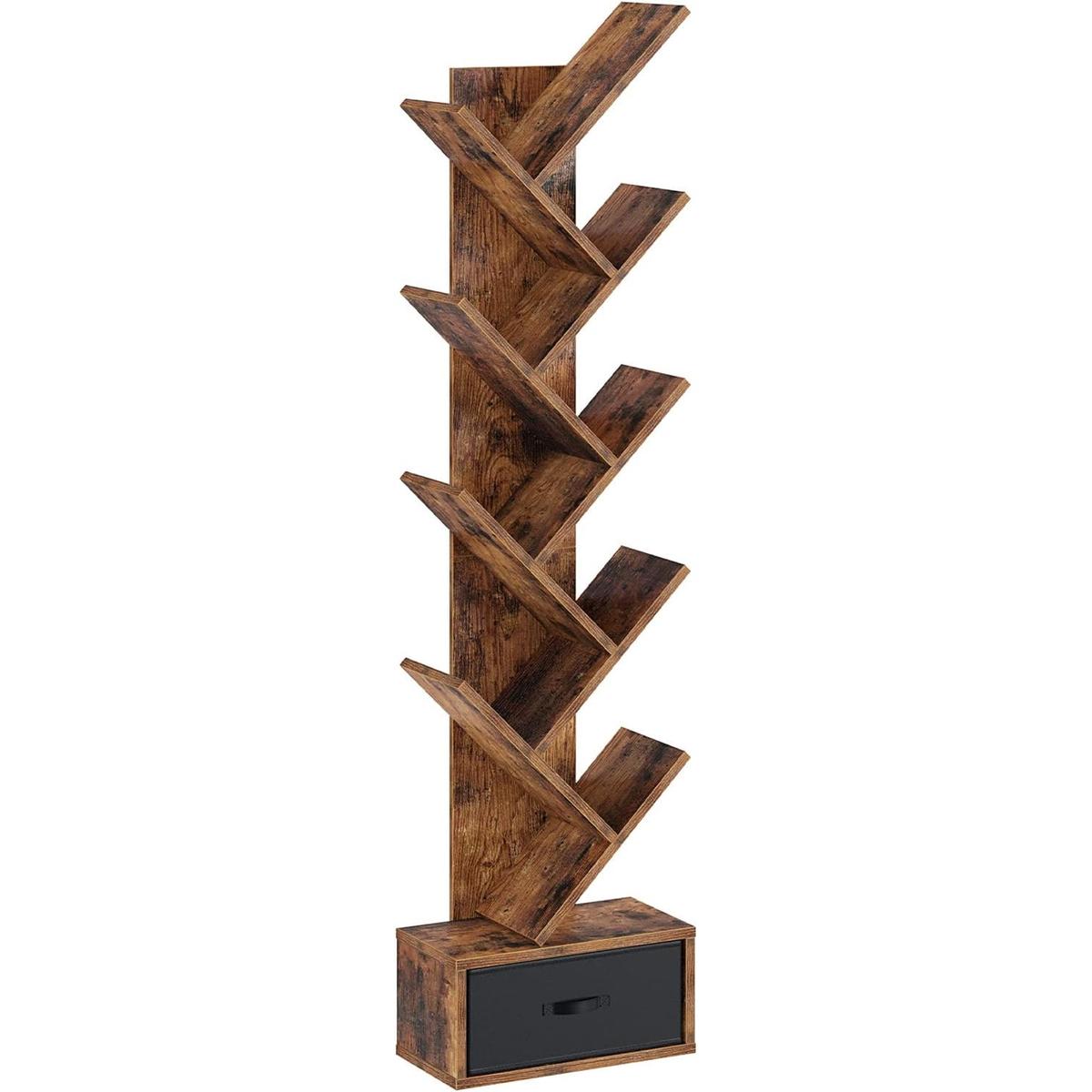 Rolanstar Estantería de árbol con cajón 8 estantes