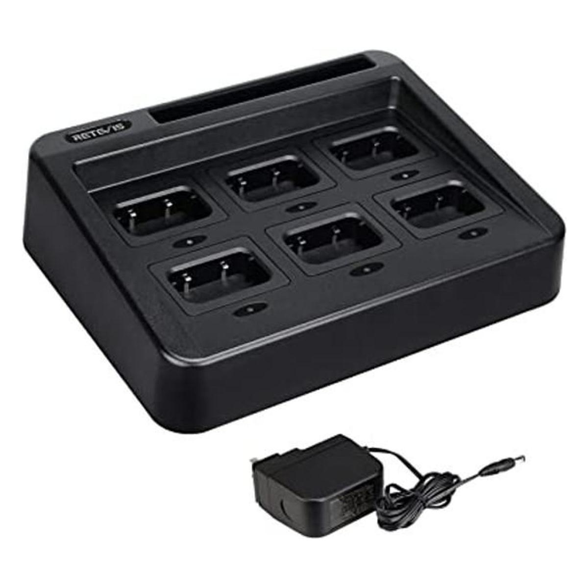 Retevis RT48 cargador de seis vías Walkie Talkie y