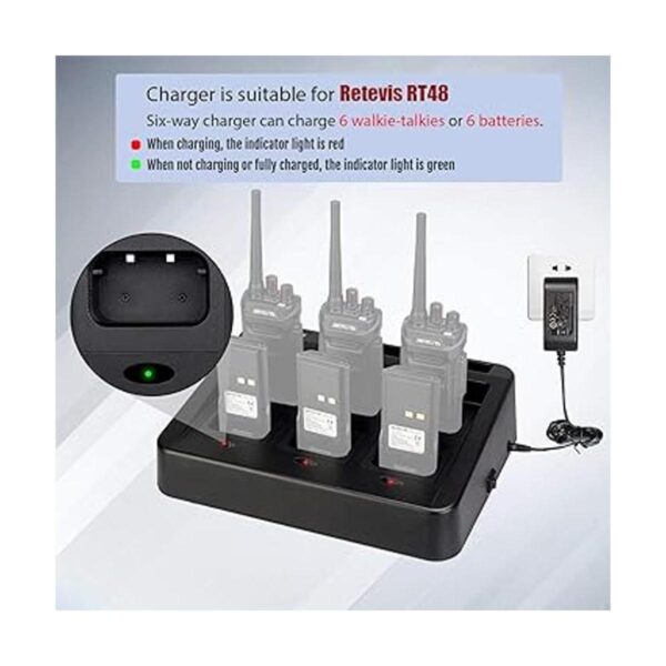 Retevis RT48 cargador de seis vías Walkie Talkie y_3