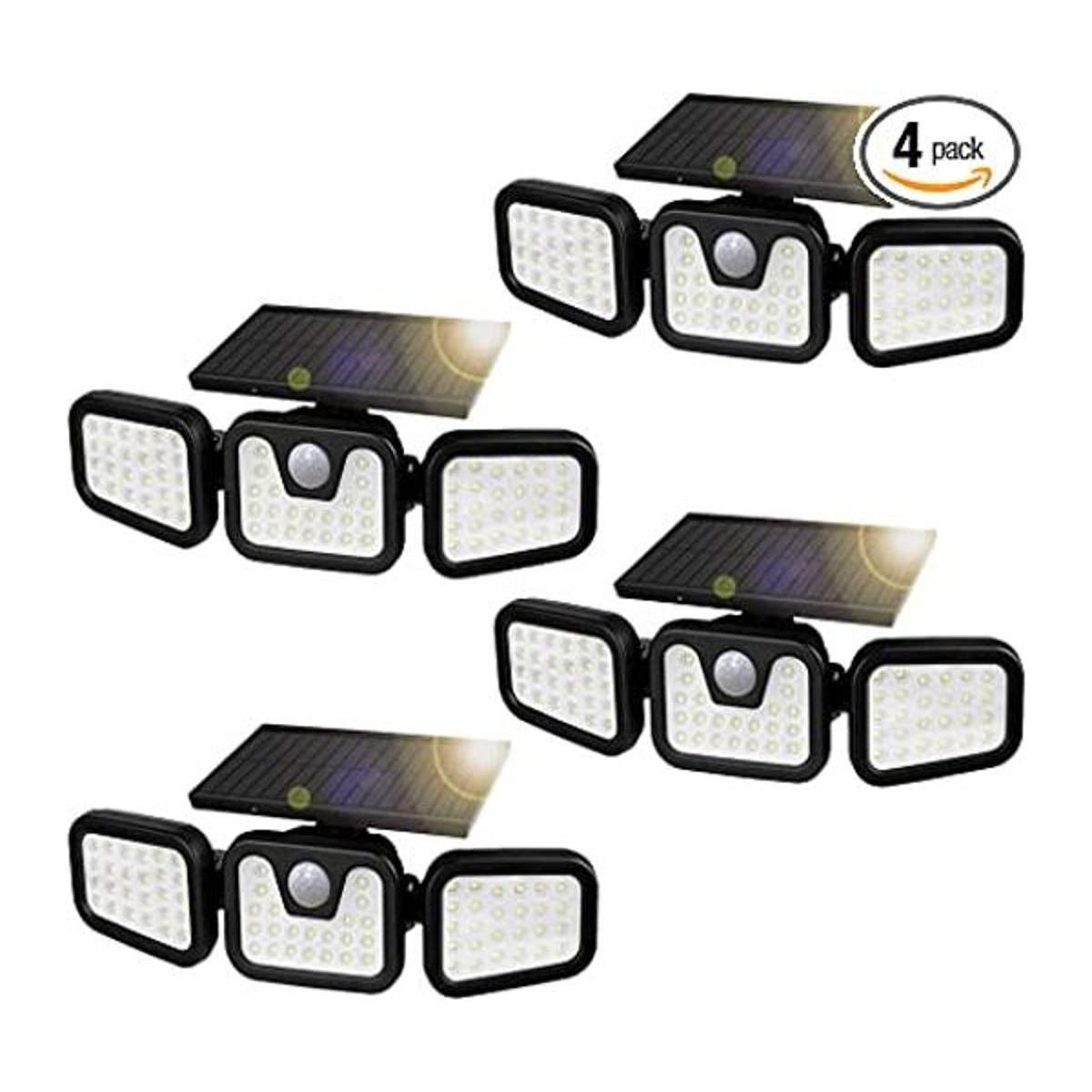 Paquete de 4 luces solares de seguridad para exteriores
