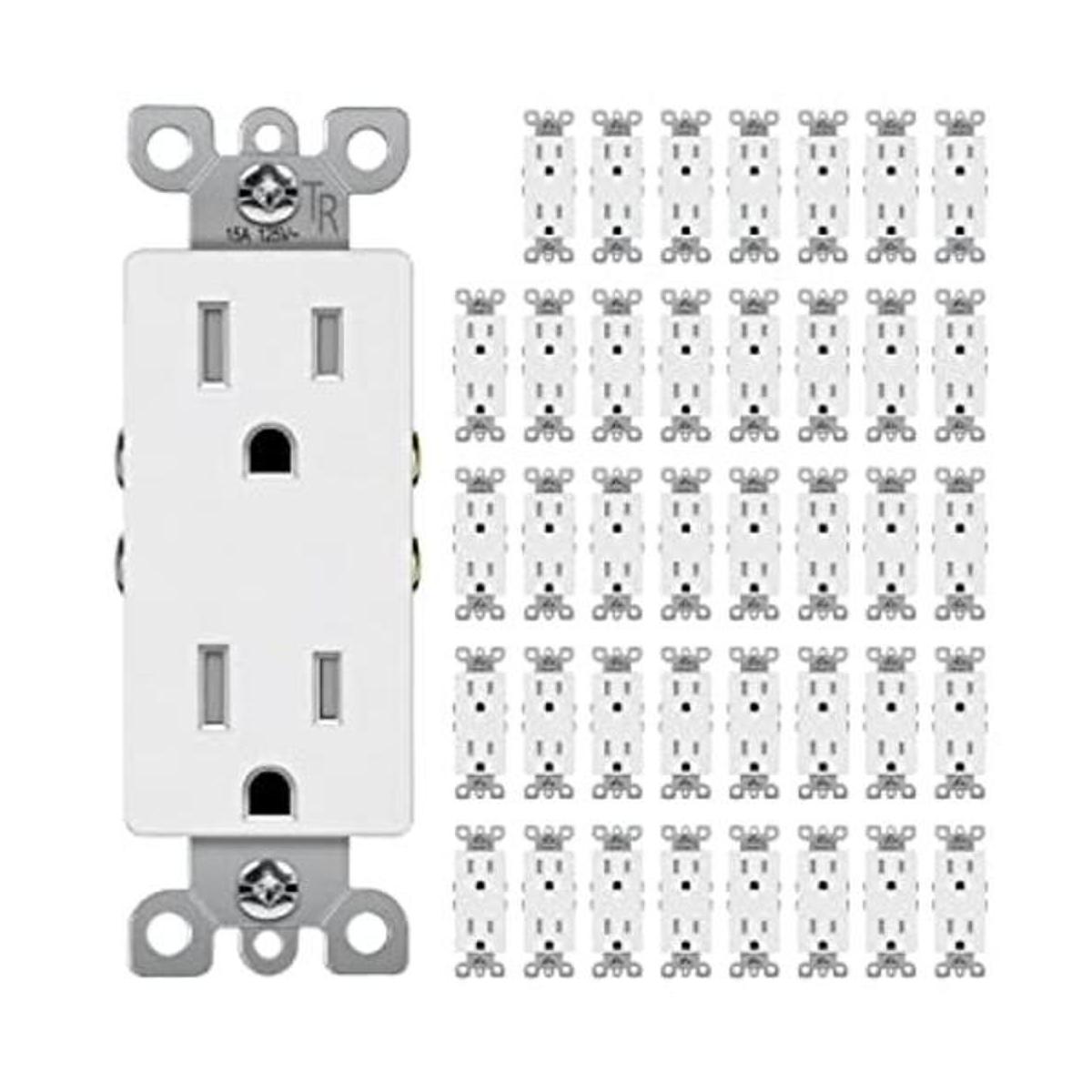 BESTTEN Enchufe eléctrico de pared para decoración de 15