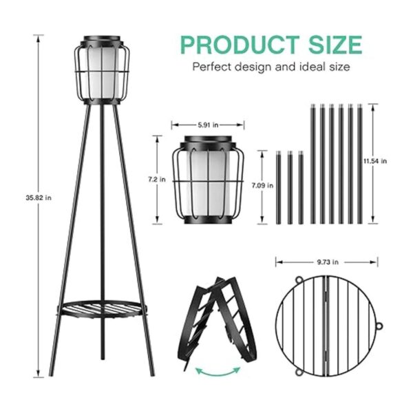 Paquete de 2 luces solares para exteriores con soportes_2