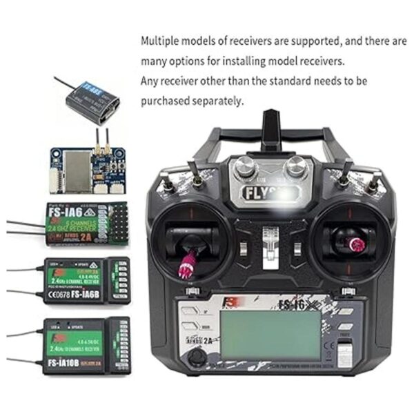 DTXMX Flysky FSi6X 2.4G 10CH Radio Transmisor y receptor_4