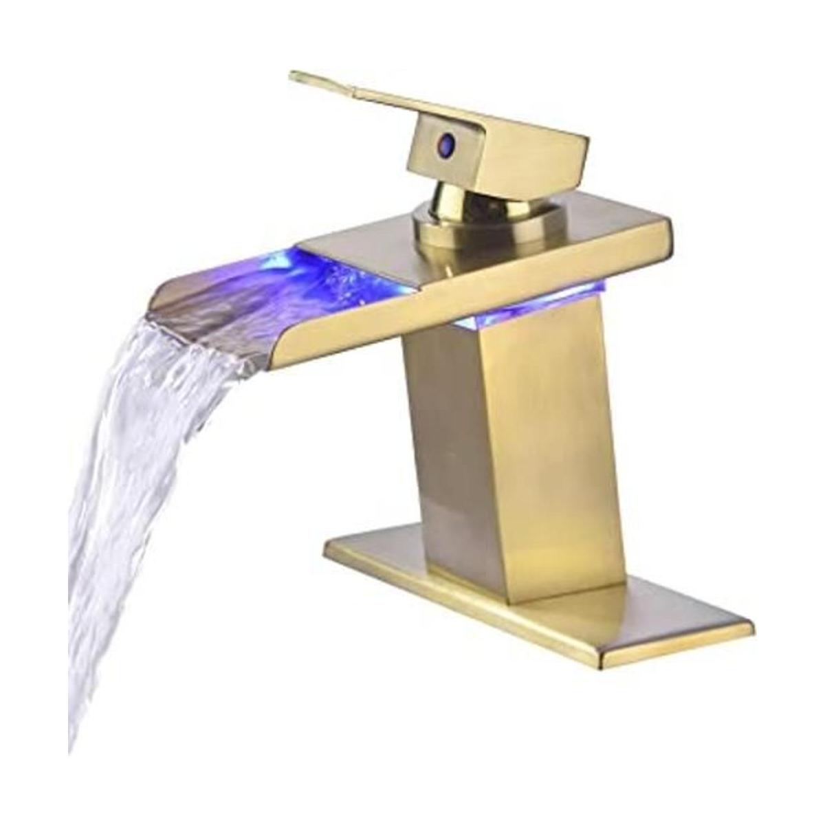 Mekoly Grifo de baño con luces LED para lavabo de baño 3
