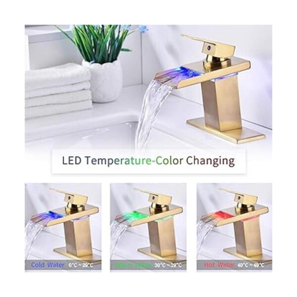 Mekoly Grifo de baño con luces LED para lavabo de baño 3_4