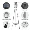 Paquete de 2 luces solares para exteriores con soportes_3
