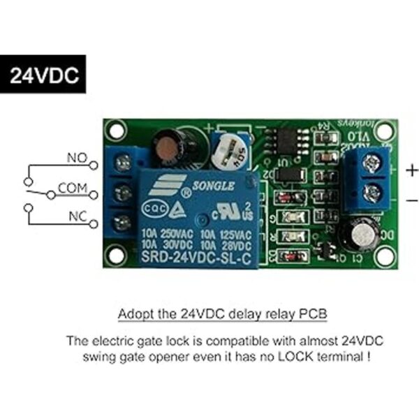 Mageway 24VDC Cerradura de compuerta eléctrica automática