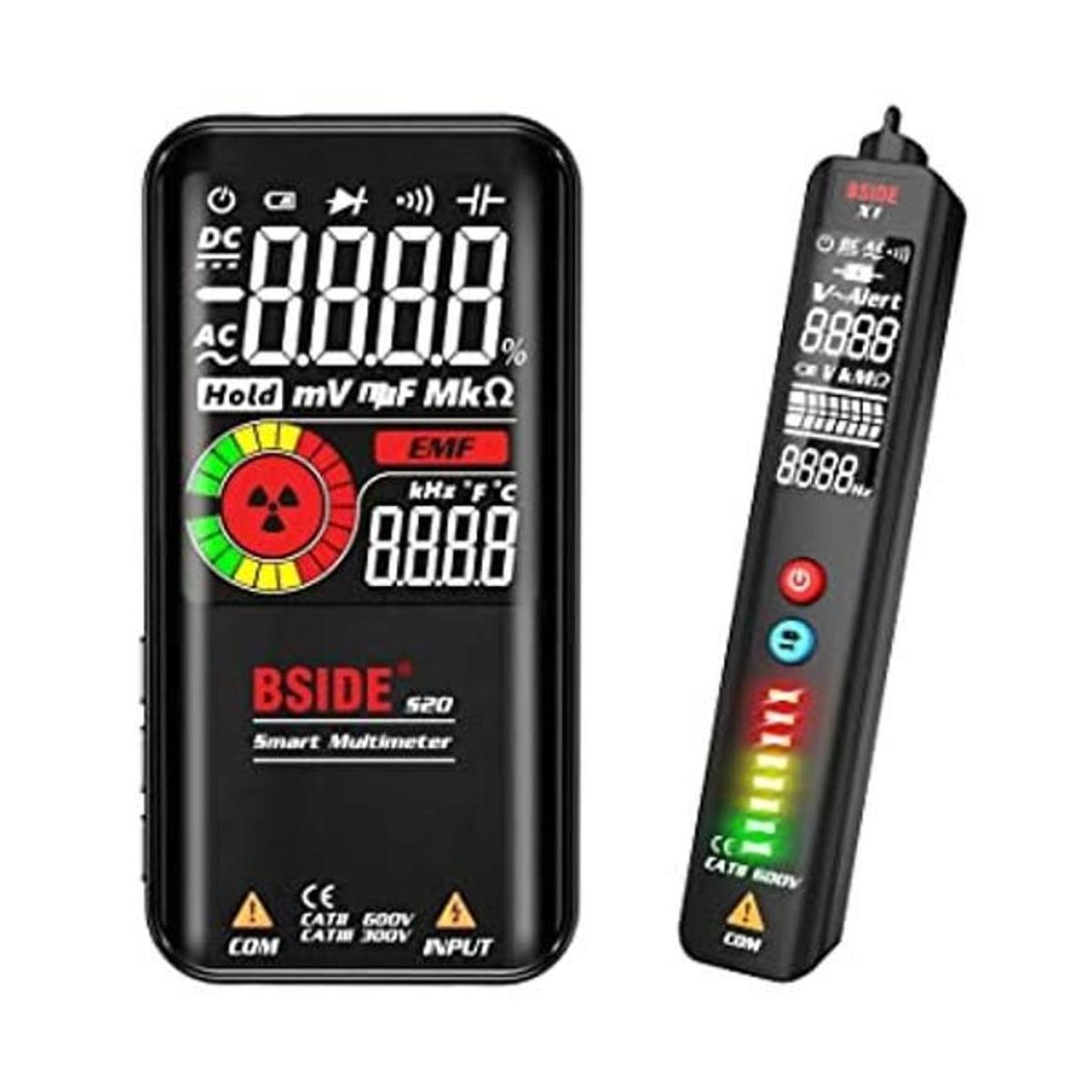 BSIDE Kit de multímetro y probador de voltaje detector