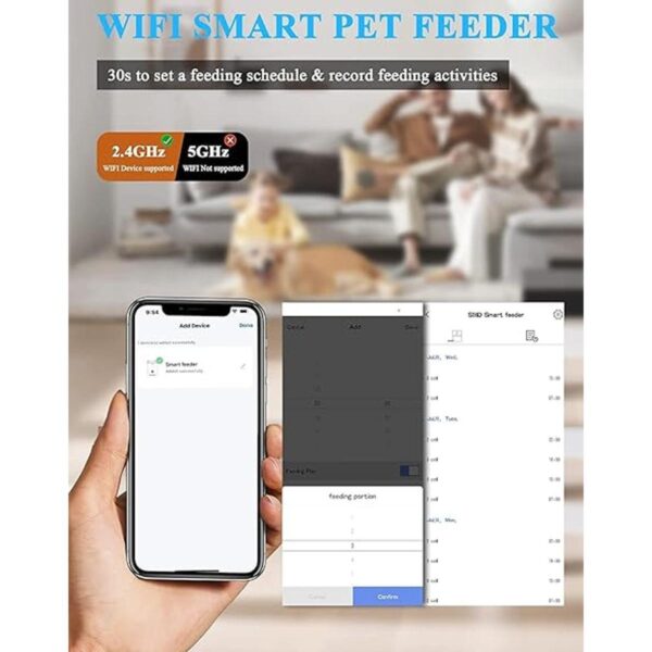 HoneyGuaridan 6L Automatic Cat Feeder for 2 Cats 2.4G_2