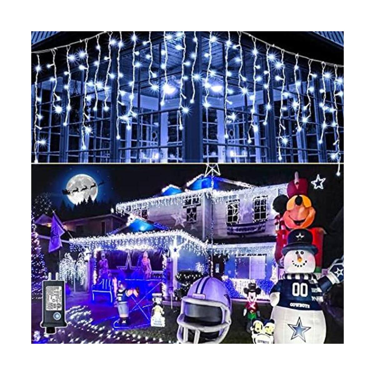 Luces de carámbanos de Navidad de 132 pies decoración al