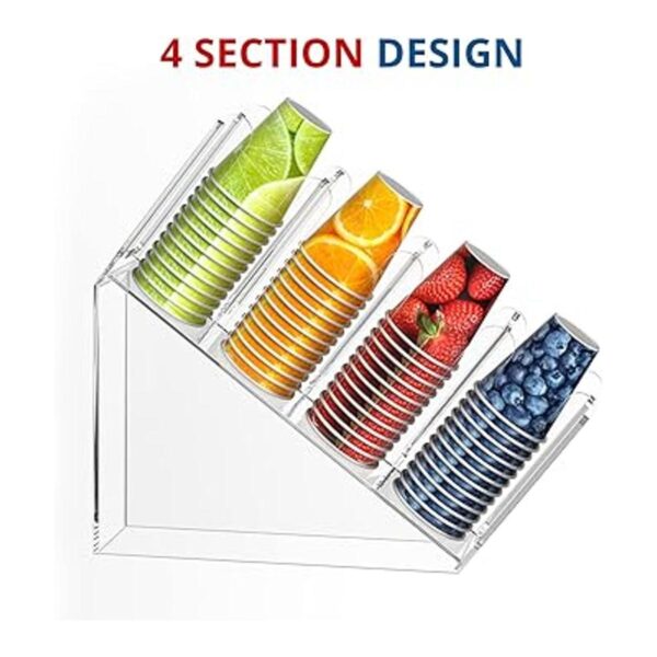 KOTEMON Soporte para tazas y tapas 4 compartimentos