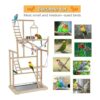 Ibnotuiy Pet Parrot Playstand Parrots Bird Playground Bird_6