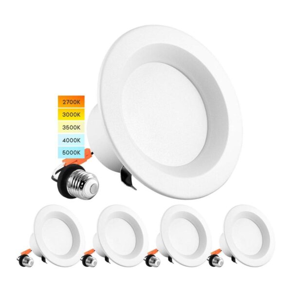 Luxrite Luces LED empotrables de 4 pulgadas 10 W 60 W_1