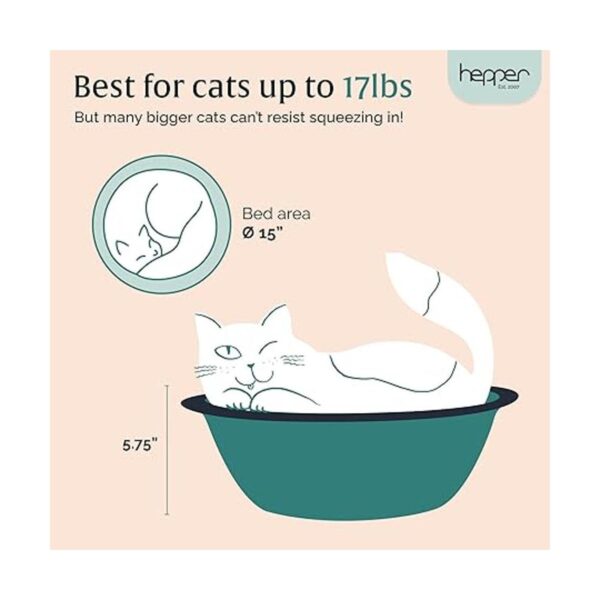 Hepper Cat Nest Cama lavable para gatos con forro polar_4
