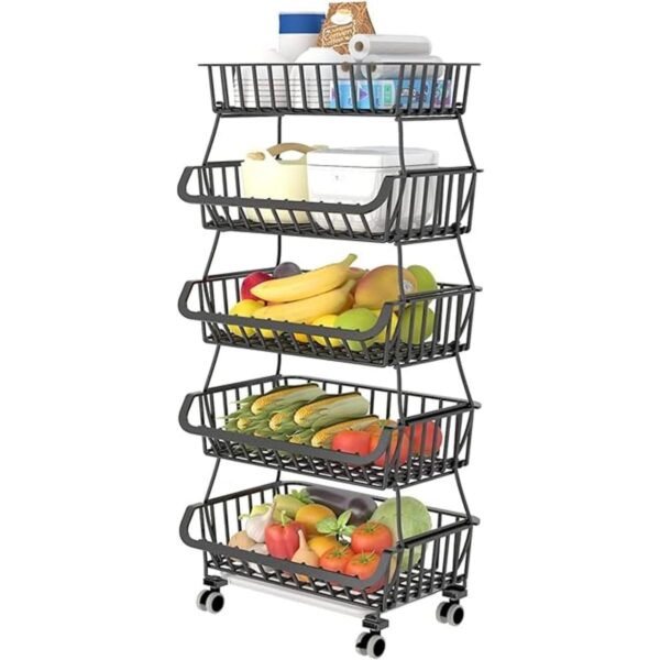 OKZEST Cesta de almacenamiento de 5 niveles para frutas y_1