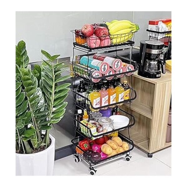 OKZEST Cesta de almacenamiento de 5 niveles para frutas y_2