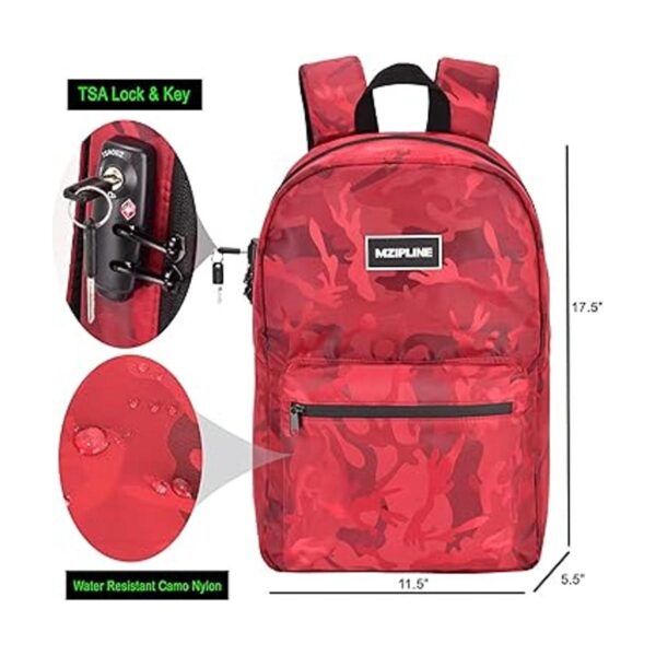Mzipline Mochila a prueba de olores con cerradura TSA y_4
