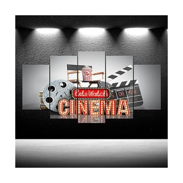 Cuadro grande de 5 piezas de cine para cine carretes de_2