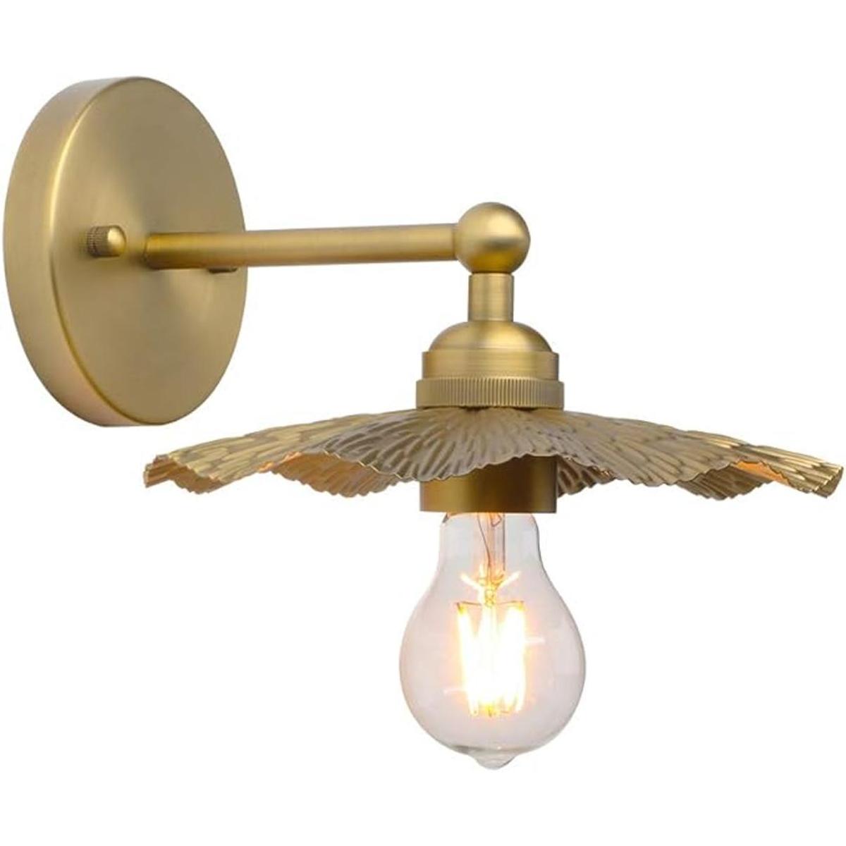 Pathson Aplique de pared de metal vintage con acabado de