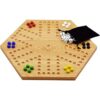 Cauff Juego de mesa de mármol de doble cara de roble_1