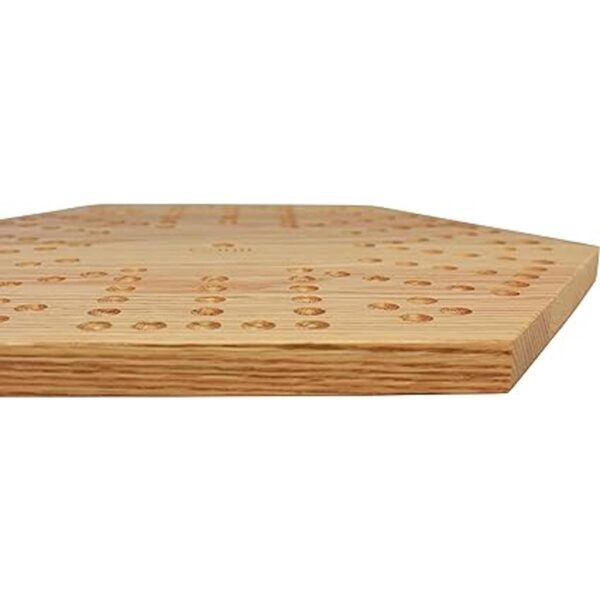 Cauff Juego de mesa de mármol de doble cara de roble_3