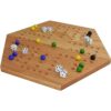 Cauff Juego de mesa de mármol de doble cara de roble_2