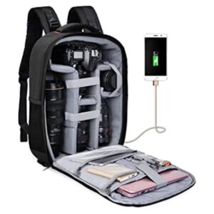 Cwatcun Mochila para cámara DSLR profesional con puerto de_1