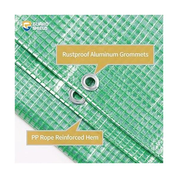 GUARD SHIELD Lona verde transparente resistente de 20 x 20