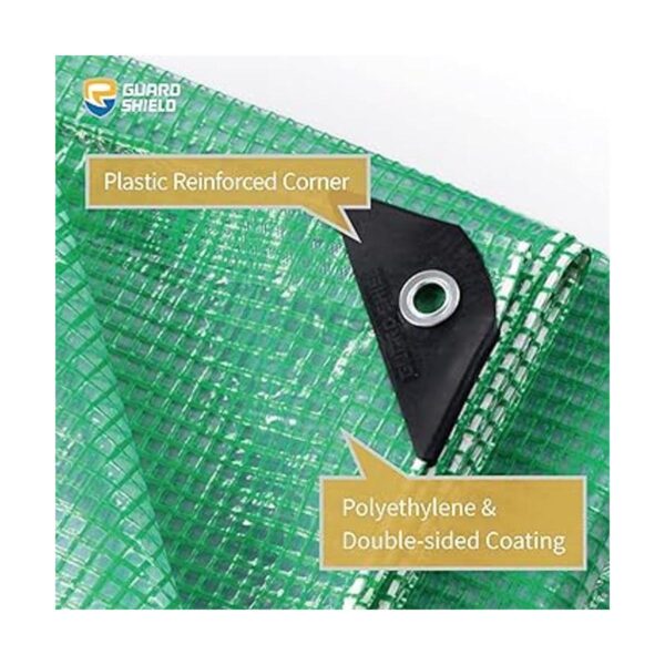 GUARD SHIELD Lona verde transparente resistente de 20 x 20