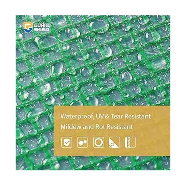 GUARD SHIELD Lona verde transparente resistente de 20 x 20