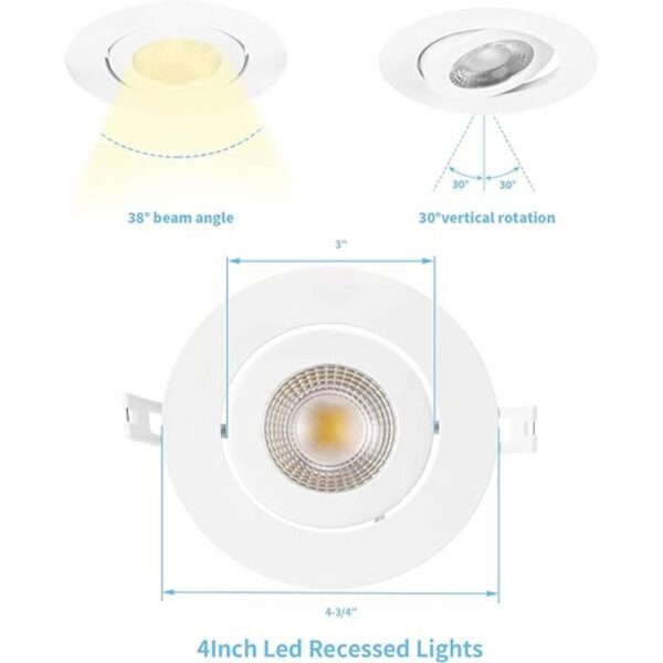 Luces LED empotrables de 4 pulgadas iluminación_2