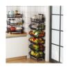 Fruit Vegetable Storage Basket with Wheels Kitchen Storage_1
