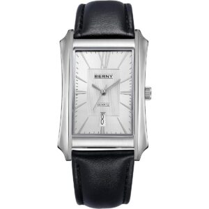Berny Relojes de cuarzo casuales para hombre caja de_1