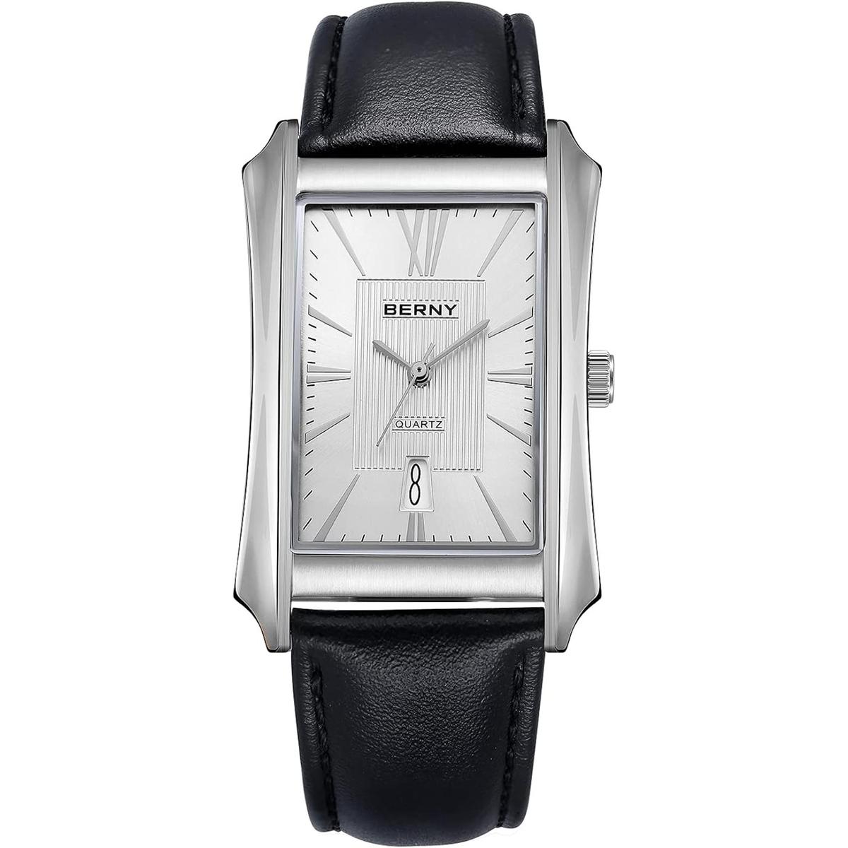 Berny Relojes de cuarzo casuales para hombre caja de